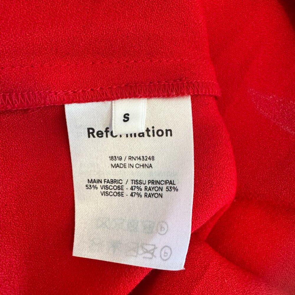 Reformation Red Marlowe Mini Dress in Small - Picture 5 of 5
